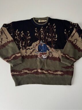 Vintage Knit Fly Fishing Crewneck